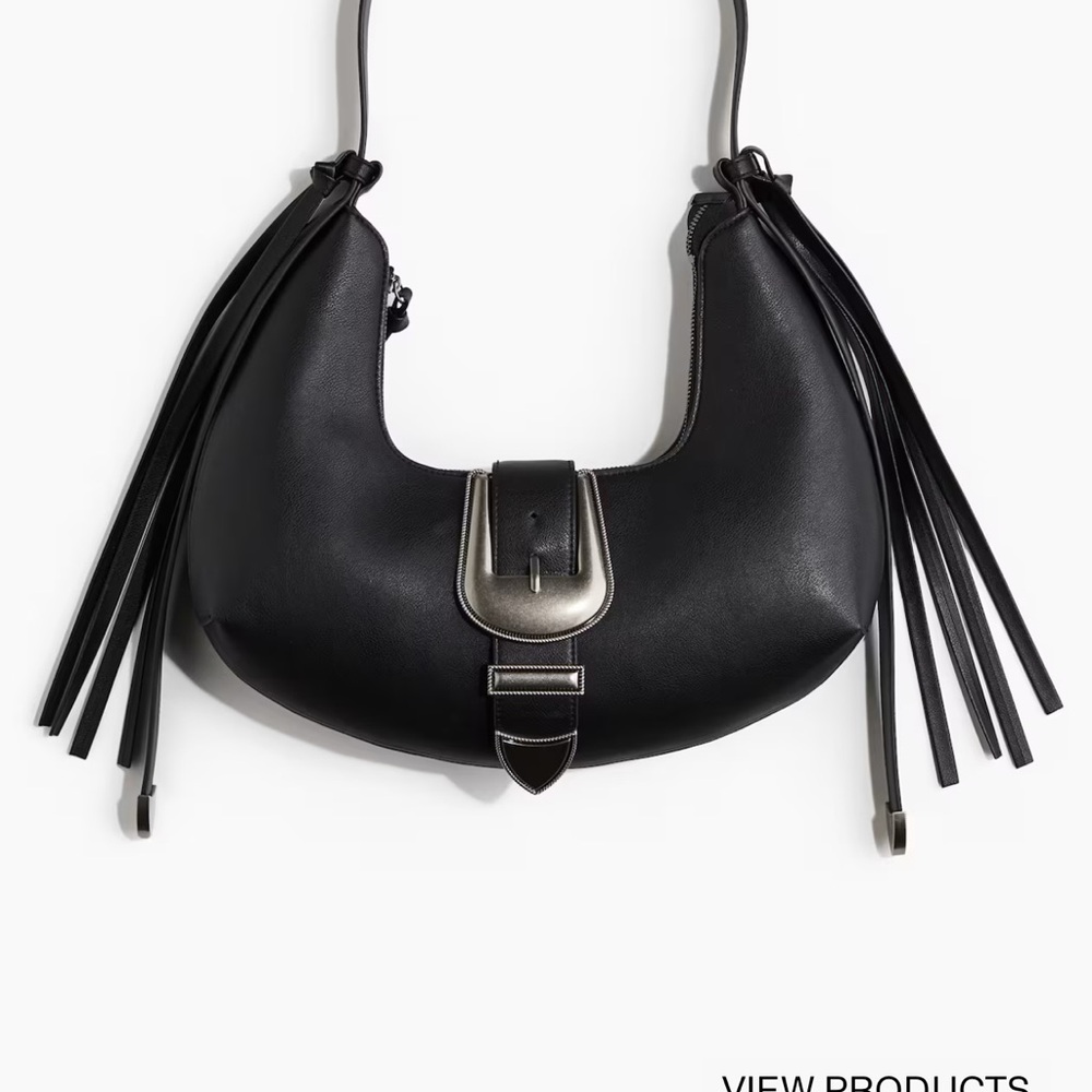 SOLD!! Elegant Black Leather Shoulder Bag SOLD